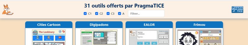 outils offerts par PragmaTICE