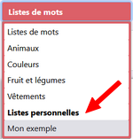 Listes personnelles